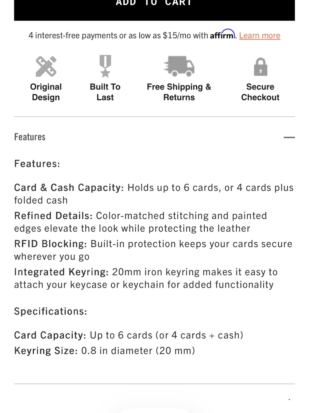 Ridge wallet-NEW - Picture 6 of 6